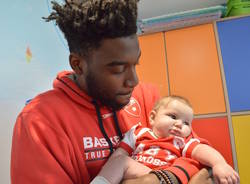 La Pallacanestro Varese in visita alla pediatria