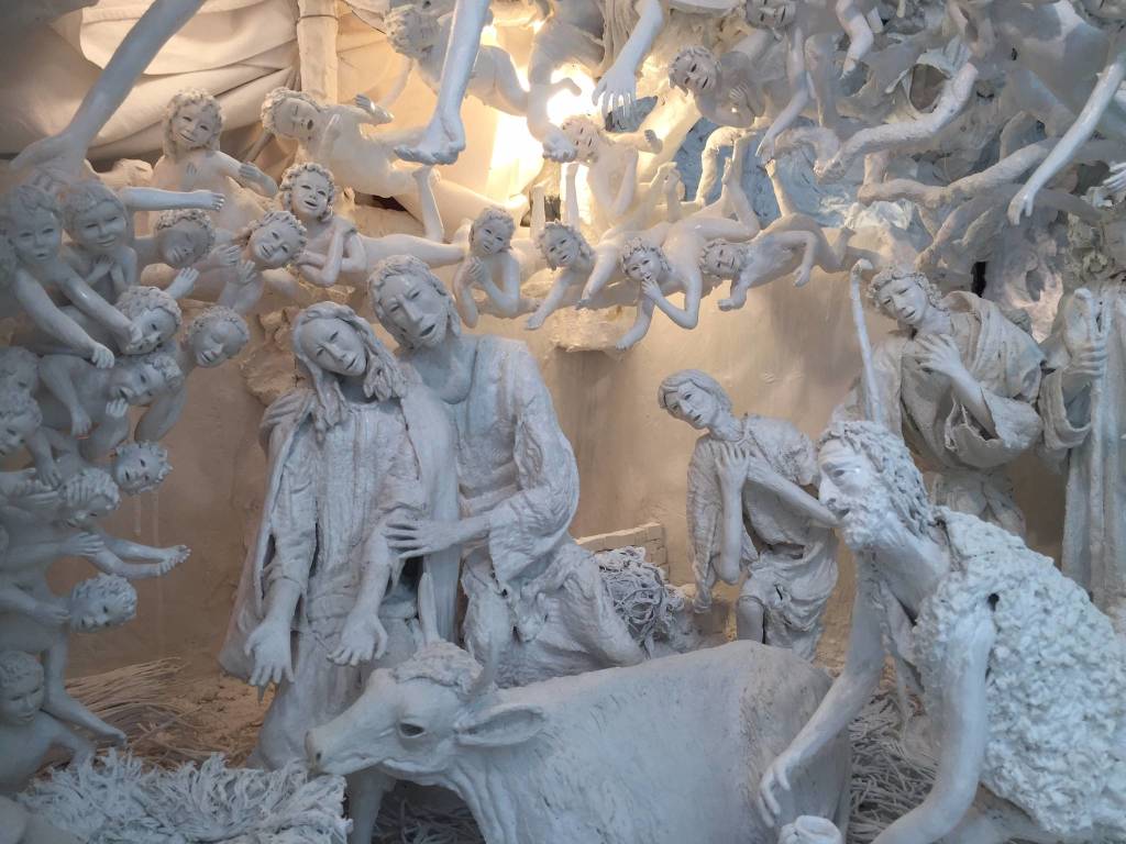 Il presepe di gesso dell'ospedale di Circolo