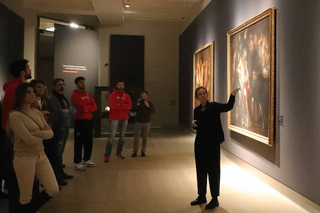Pallacanestro Varese in visita alle Gallerie d'Italia di Milano