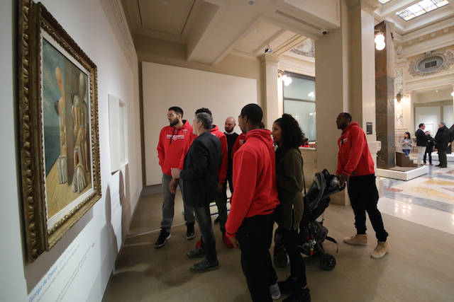 Pallacanestro Varese in visita alle Gallerie d'Italia di Milano