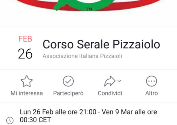 Corso serale per diventare pizzaiolo