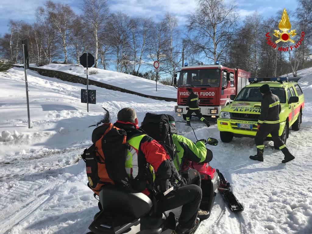 soccorso monte covreto 21 gennaio 2018