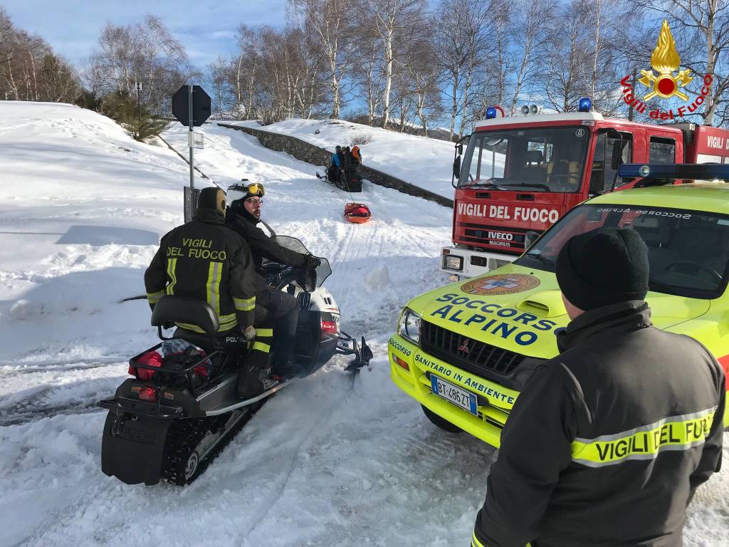 soccorso monte covreto 21 gennaio 2018