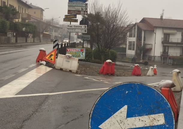 Il lavori allo \"svincolino\" per Cavona