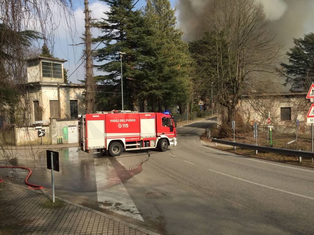 Incendio a Solbiate Olona
