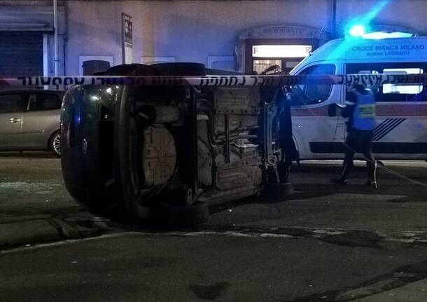 Incidente a Castellanza: auto ribaltata 4 marzo