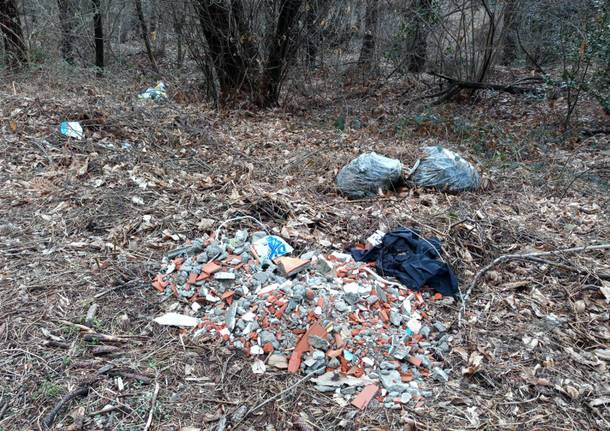 Sporcizia di ogni tipo nei boschi tra Fabiasco e il laghetto di Montegrino