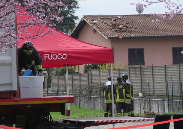 Esplosione palazzina Rescaldina Milano