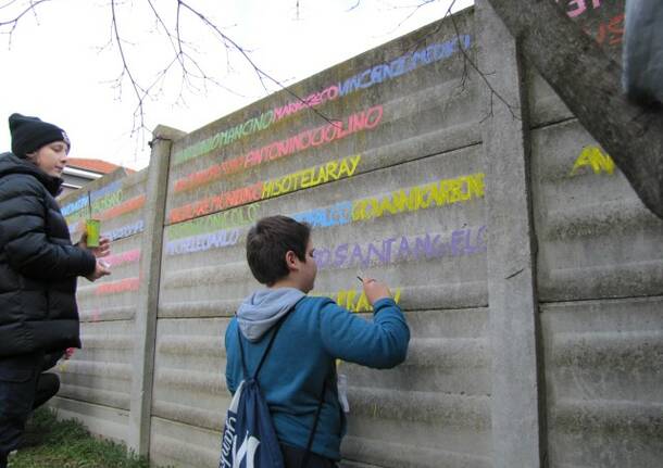 Rescaldina, un muro dedicato alle vittime della mafia