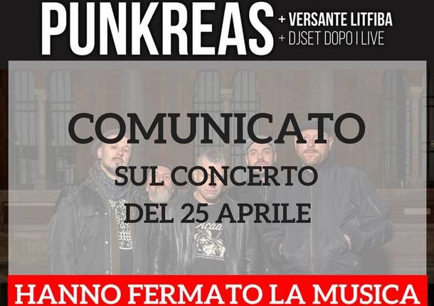 concerto punkreas annullato