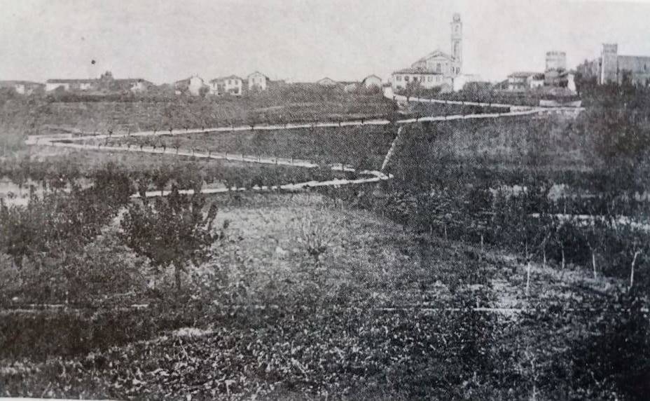 il viale dei Tigli e la scalinata di Crenna a Gallarate