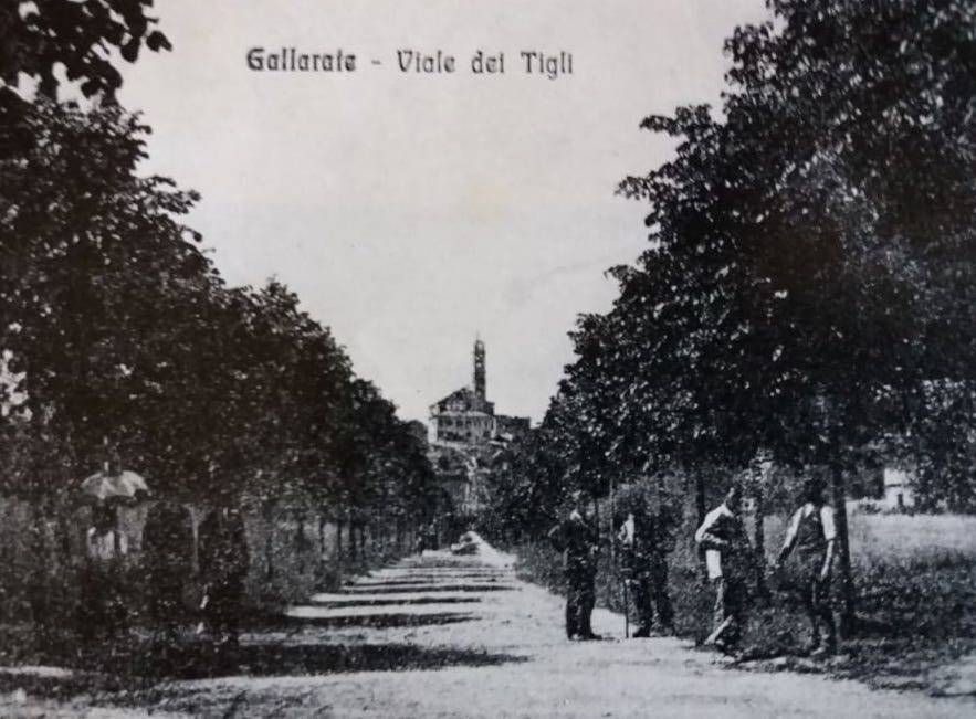 il viale dei Tigli e la scalinata di Crenna a Gallarate