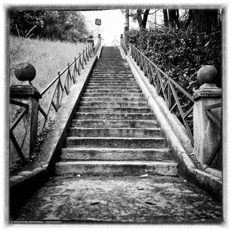 il viale dei Tigli e la scalinata di Crenna a Gallarate