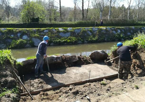 Lavori per ponte sulla Molinara (6aprile 2018)