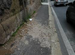 Calcinacci in via Carcano a Varese