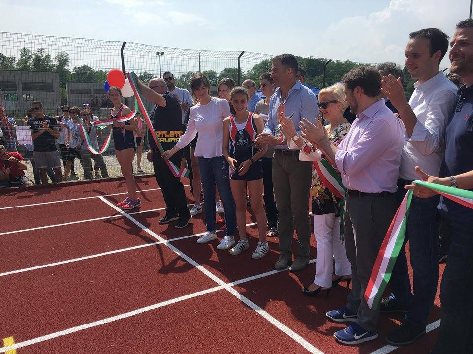 Taglio del nastro per la nuova pista di atletica di Gavirate