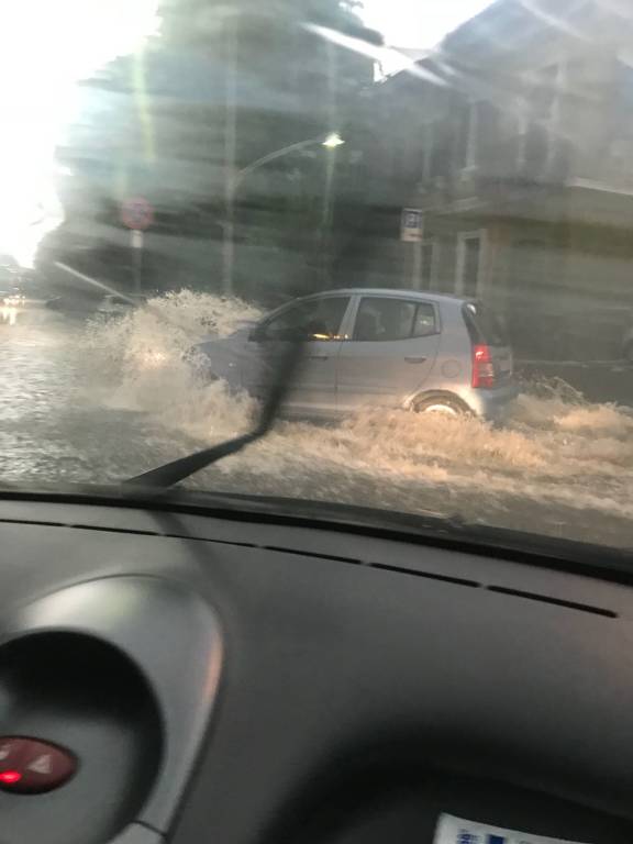 La grandine a Busto Arsizio