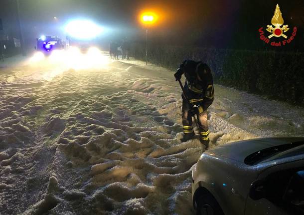 Forte grandinata nell'alto varesotto 6 maggio 2018