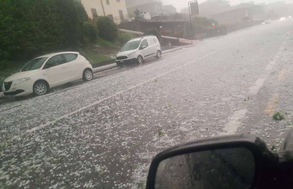 Forte grandinata nell'alto varesotto 6 maggio 2018
