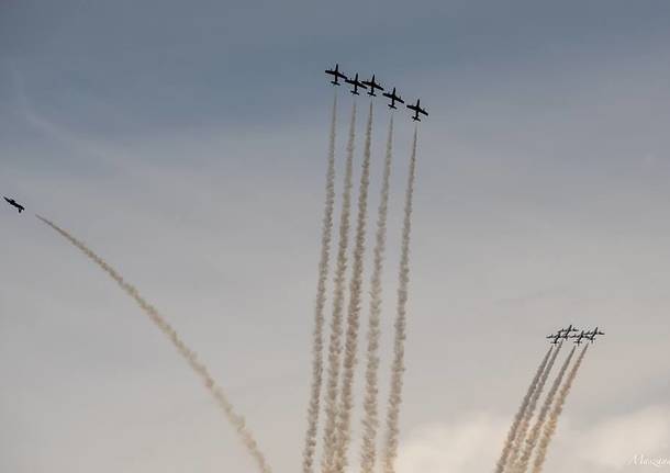 Frecce Tricolori a Verbania, le prove generali viste da Cerro