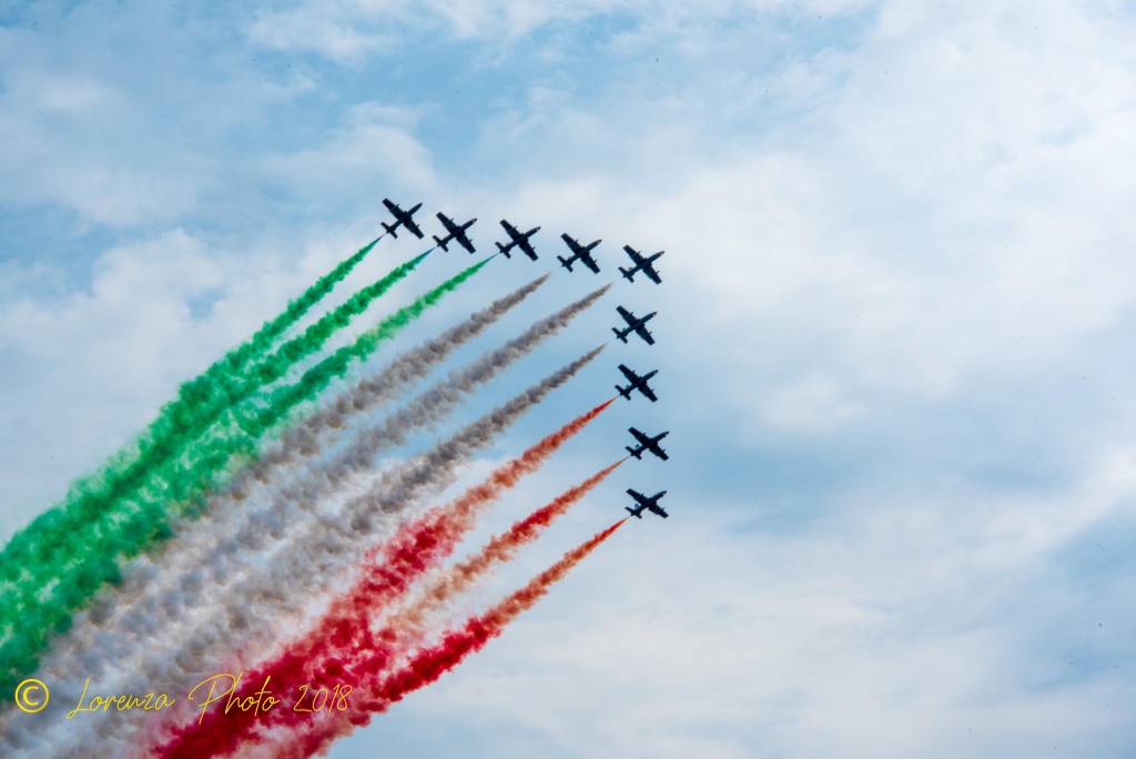 La bellezza delle frecce tricolori