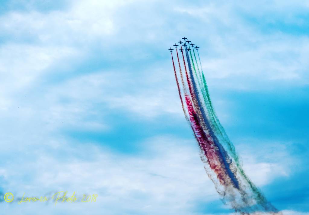 La bellezza delle frecce tricolori