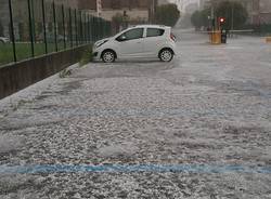 La grandine a Busto Arsizio