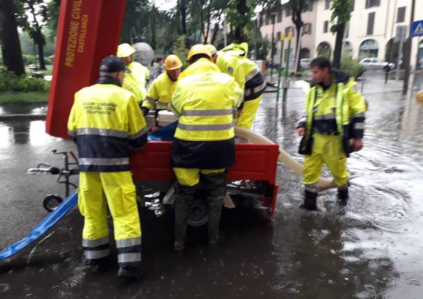 maltempo allagamenti castellanza 9 maggio 2018