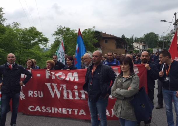 Protesta sciopero Whirlpool maggio 2018