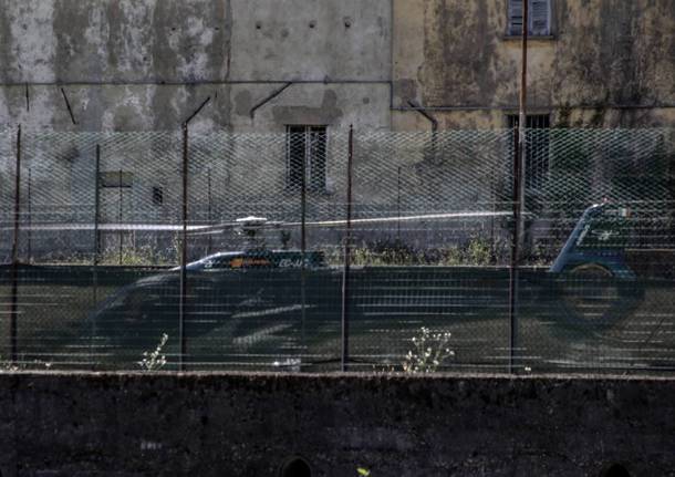 Azzate, l’elicottero atterra in oratorio