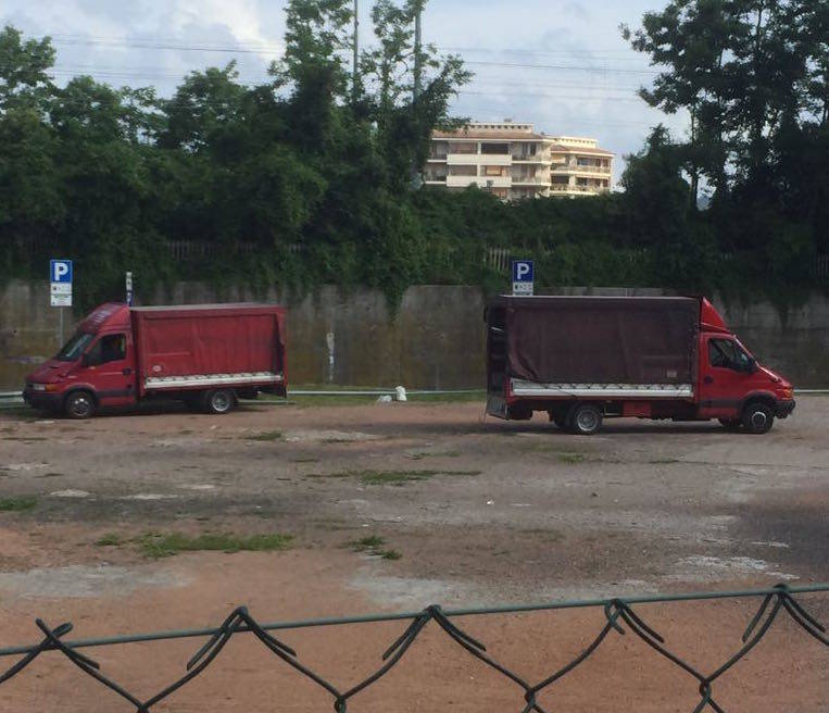 Via Cimone, il cantiere del nuovo parcheggio 