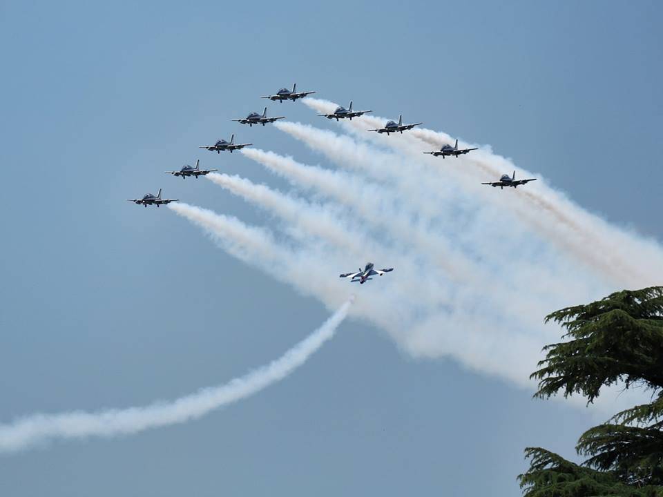 Le Frecce Tricolori all\'Arona Air Show 2018