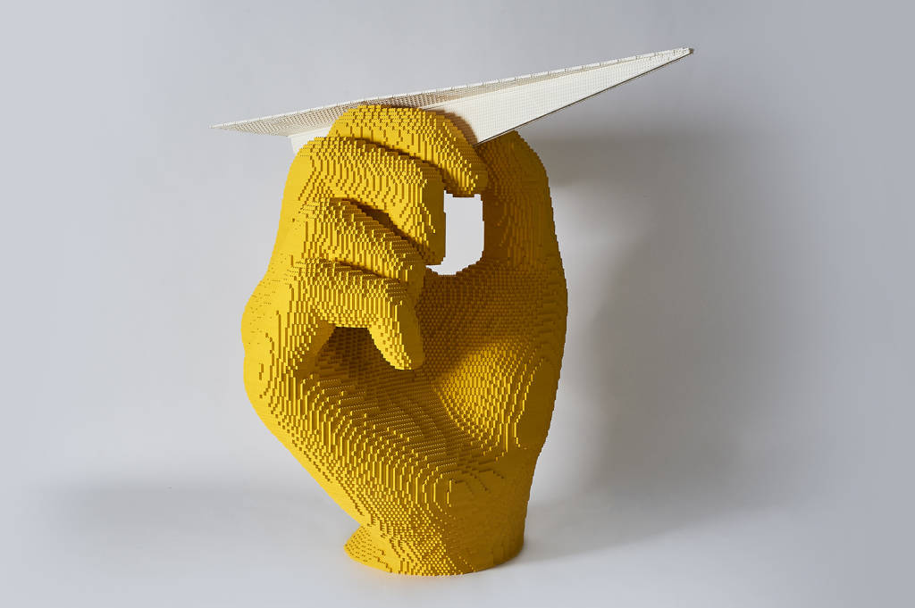 La mostra realizzata in mattoncini Lego