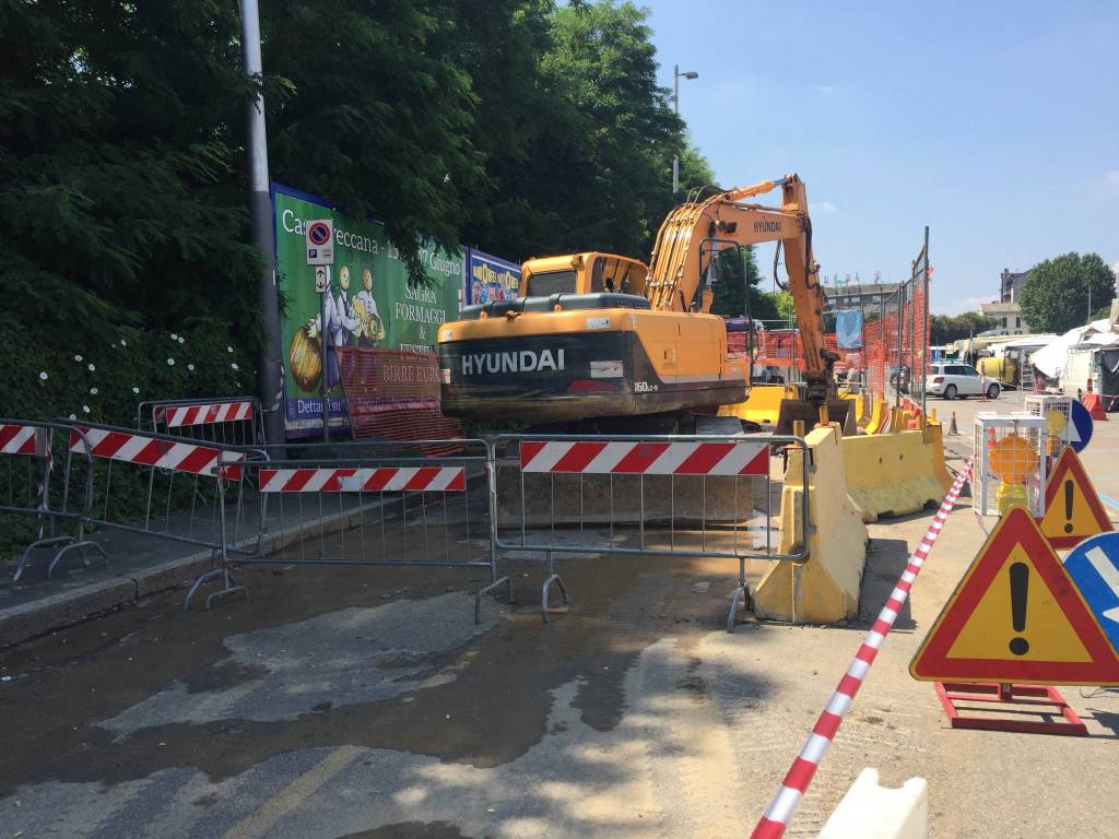 Lavori in piazzale Kennedy