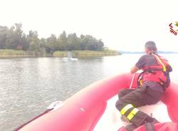 Aereo nel lago a Cazzago Brabbia