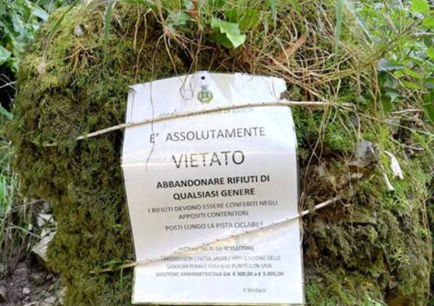 Sporcizia alle Cascate di Ferrera