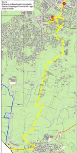 Ciclabile Stazioni - Lago: la mappa 