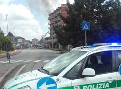 Incendio in palazzo in costruzione a Gallarate