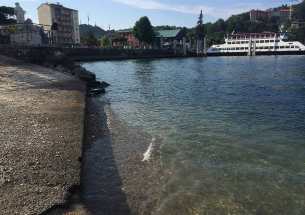 Lago Maggiore in magra, estate 2018