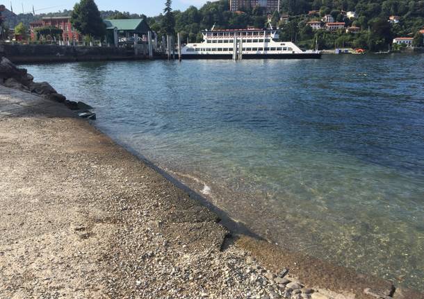 Lago Maggiore in magra, estate 2018