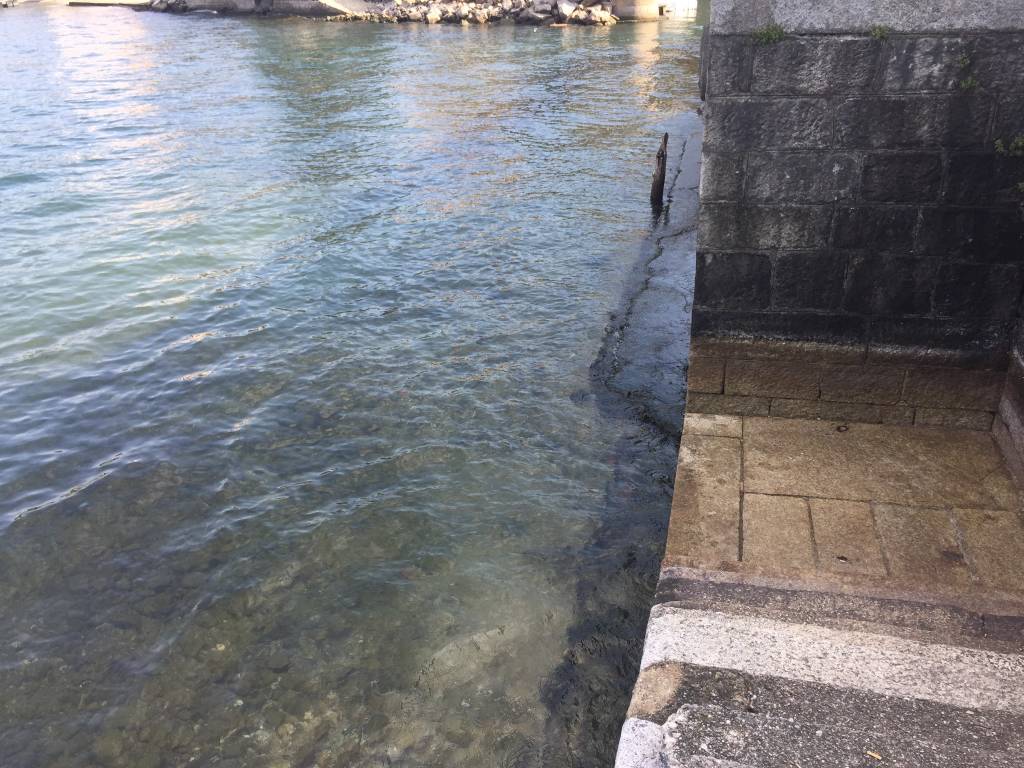 Lago Maggiore in magra, estate 2018