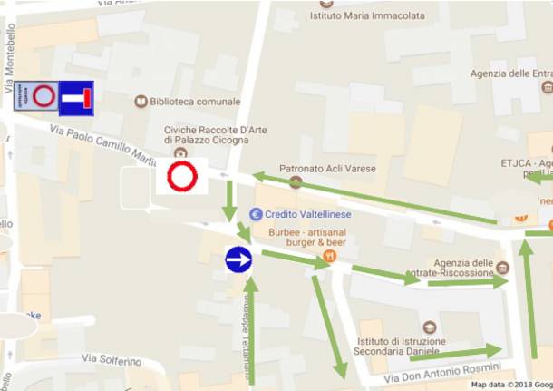 piazza vittorio emanuele II busto arsizio viabilità