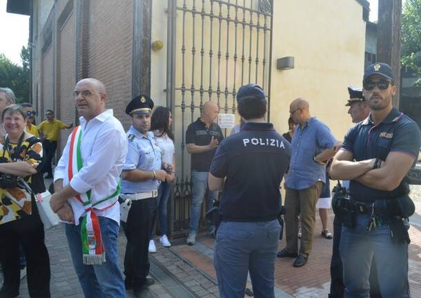Il ministro dell’interno Matteo Salvini alla Fiera di San Fermo a Nerviano