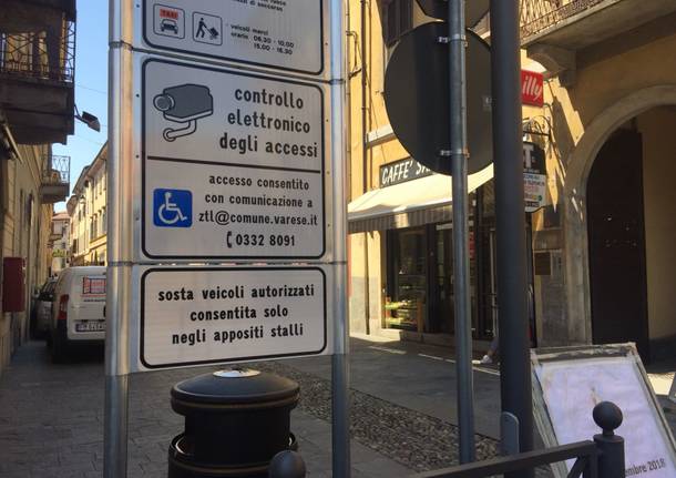 Videocamere in tutta la ztl di Varese