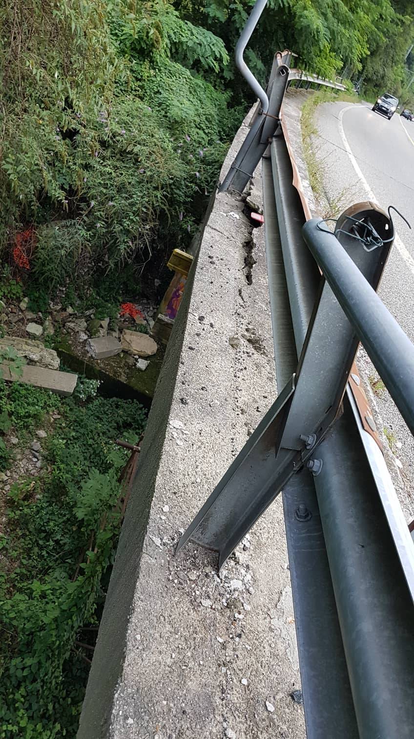 Le condizioni del ponte di Colmegna