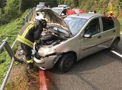 Incidente stradale tra Luino e Cremenaga