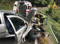 Incidente stradale tra Luino e Cremenaga