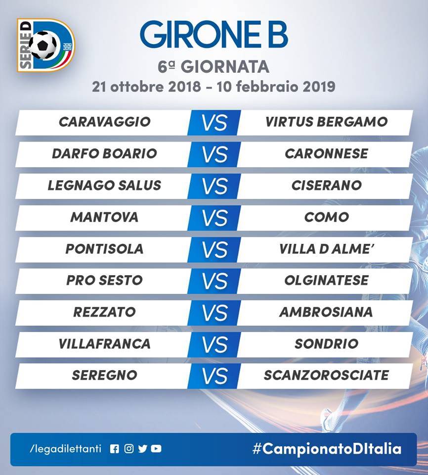 Caronnese, il calendario completo