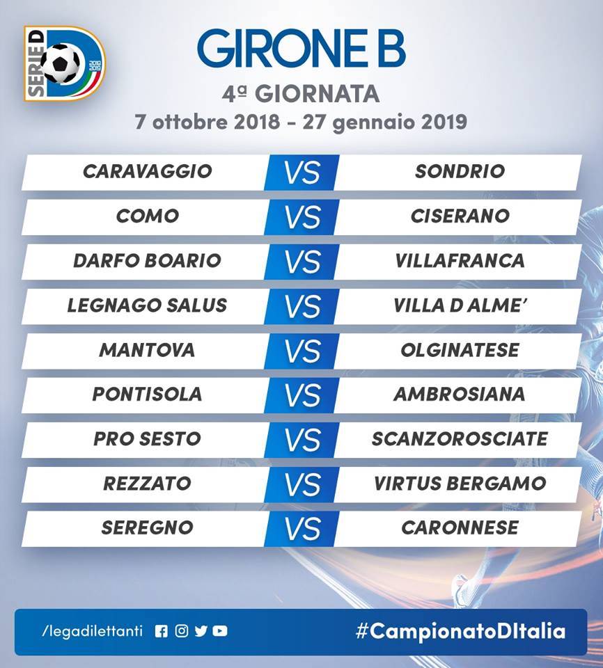 Caronnese, il calendario completo