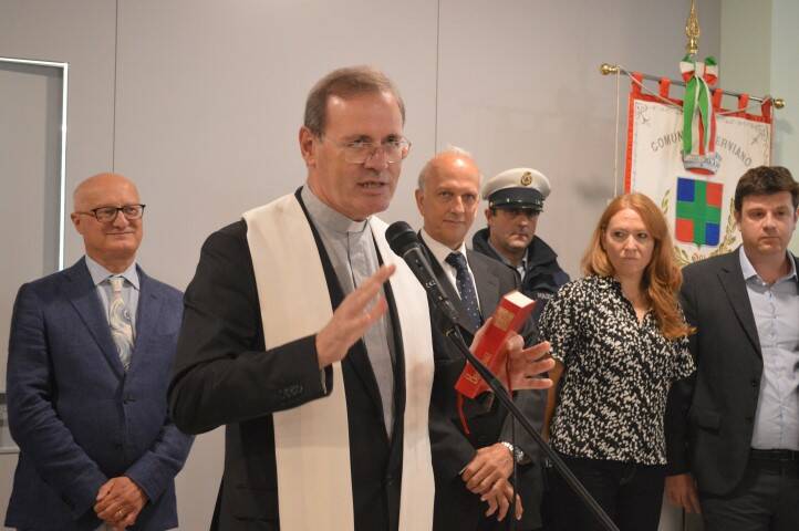 Inaugurazione nuova scuola di via dei boschi Nerviano ministro Bussetti  11 